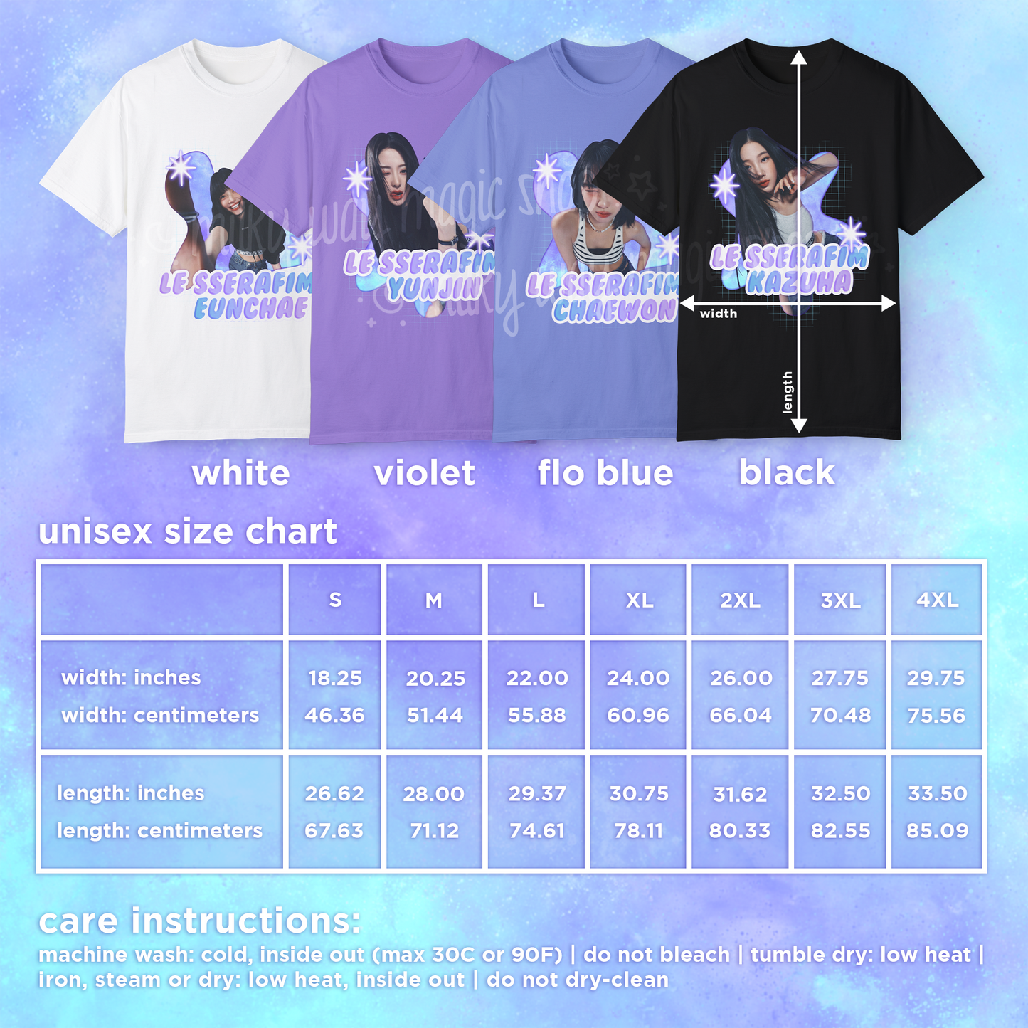 LE SSERAFIM - YUNJIN - Unisex Cotton T-Shirt ★ 4 Colors