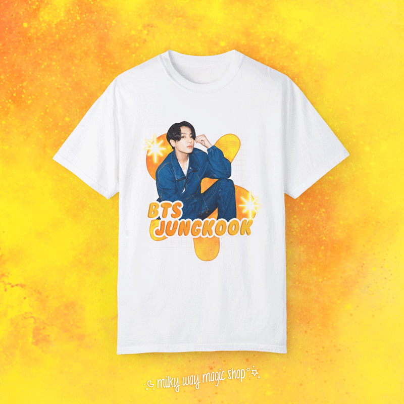 BTS - JUNGKOOK - Unisex Cotton T-Shirt ☆ 3 Colors – milky way BTS - JUNGKOOK - Unisex Cotton T-Shirt ☆ 3 Colors – milky way