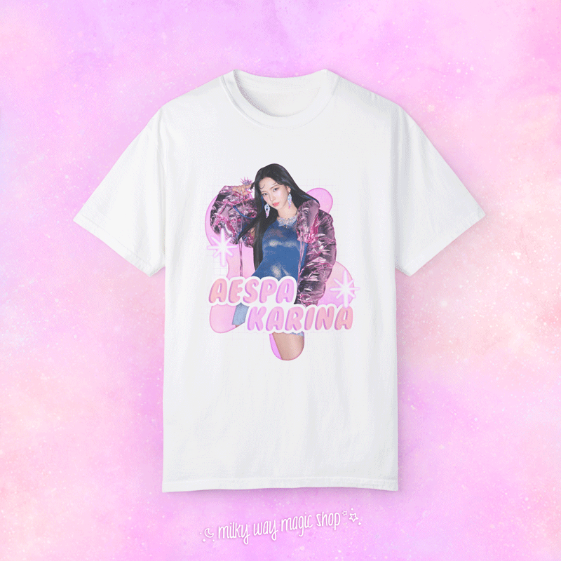 aespa - KARINA - Unisex Cotton T-Shirt ☆ 4 Colors – milky way aespa - KARINA - Unisex Cotton T-Shirt ☆ 4 Colors – milky way