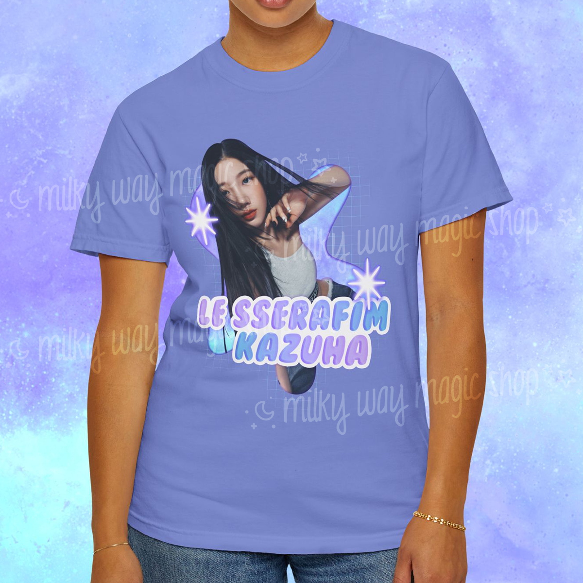 LE SSERAFIM - KAZUHA - Unisex Cotton T-Shirt ★ 4 Colors