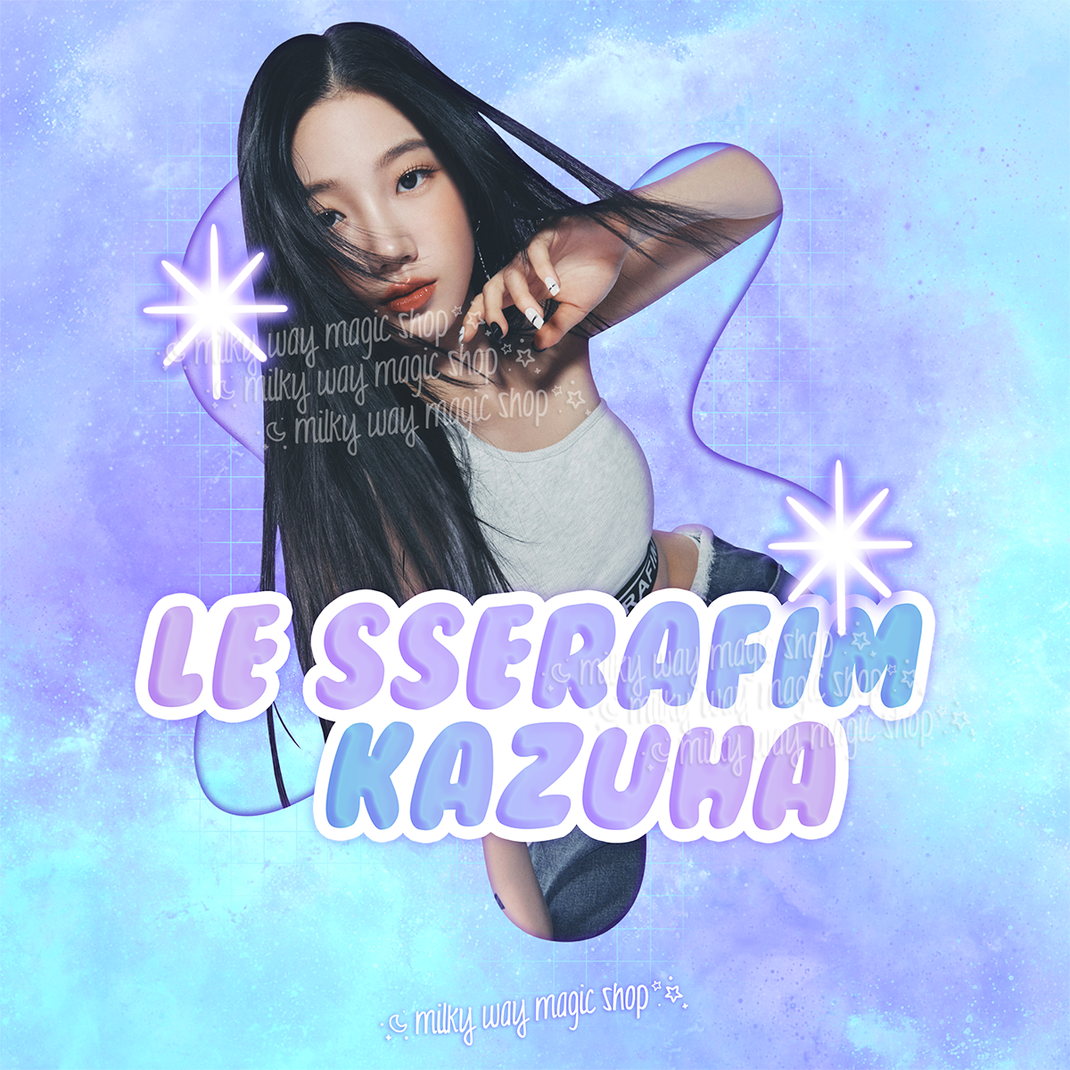 LE SSERAFIM - KAZUHA - Unisex Cotton T-Shirt ★ 4 Colors