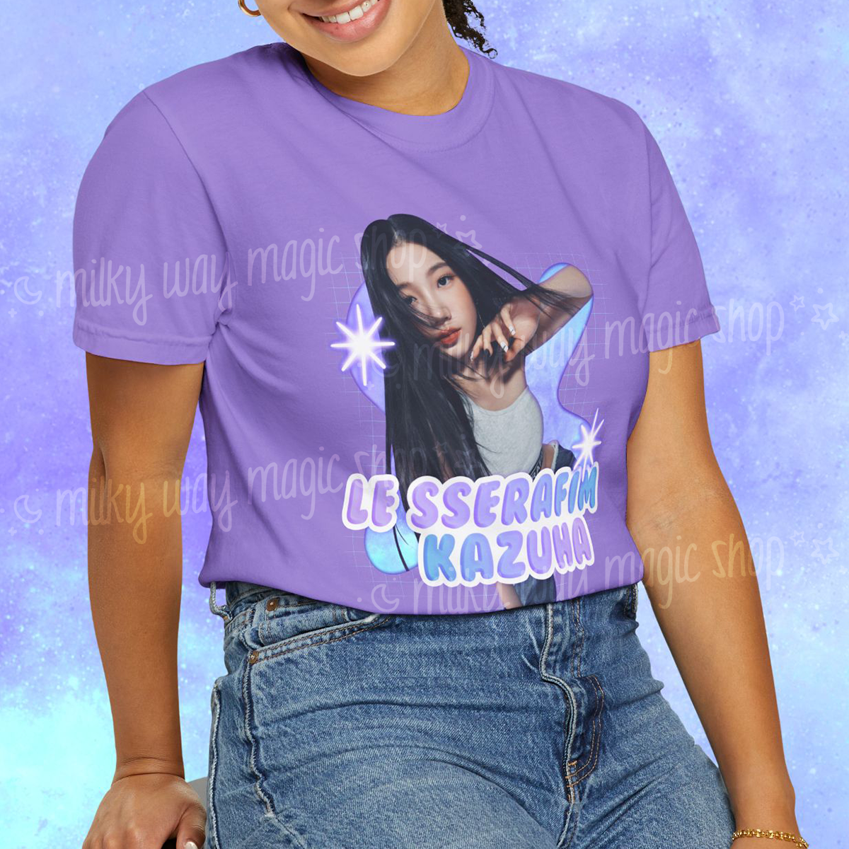 LE SSERAFIM - KAZUHA - Unisex Cotton T-Shirt ★ 4 Colors