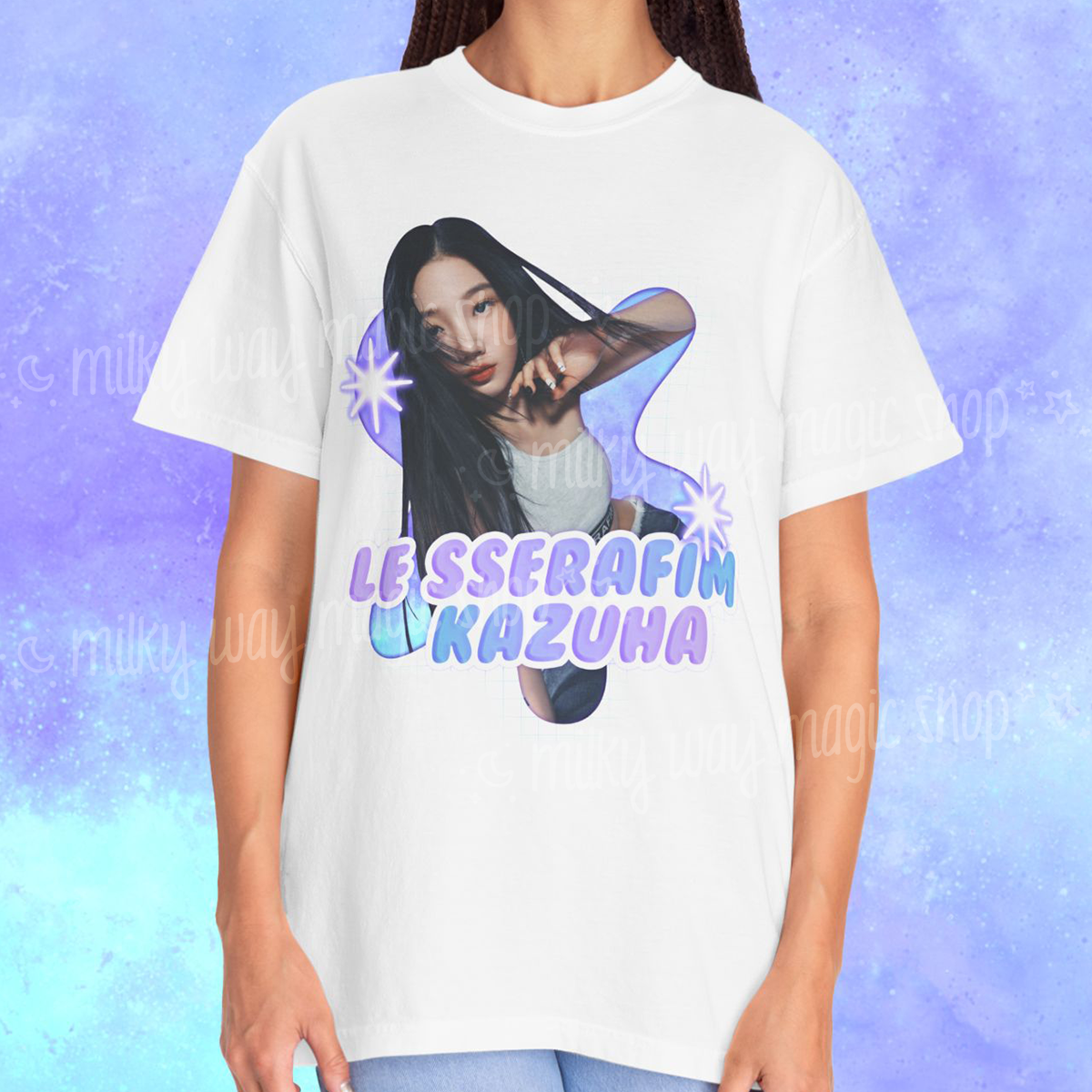 LE SSERAFIM - KAZUHA - Unisex Cotton T-Shirt ★ 4 Colors