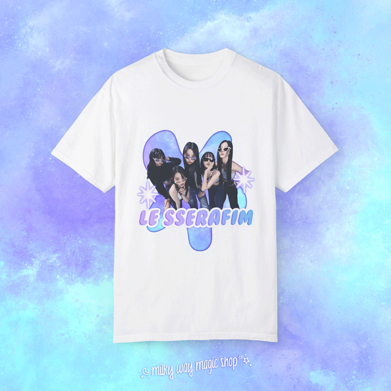 LE SSERAFIM - Unisex Cotton T-Shirt ☆ 4 Colors – milky way magic shop LE SSERAFIM - Unisex Cotton T-Shirt ☆ 4 Colors – milky way magic shop