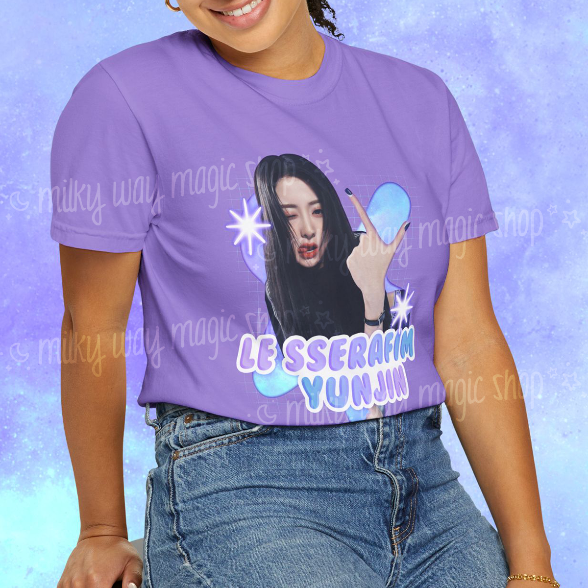 LE SSERAFIM - YUNJIN - Unisex Cotton T-Shirt ★ 4 Colors