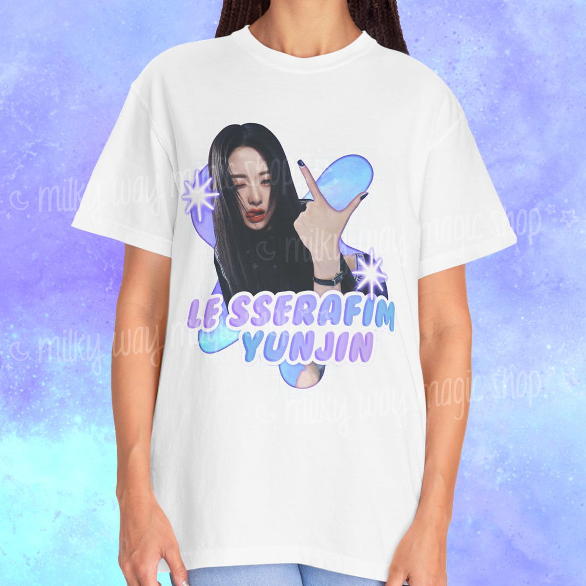 LE SSERAFIM - YUNJIN - Unisex Cotton T-Shirt ★ 4 Colors