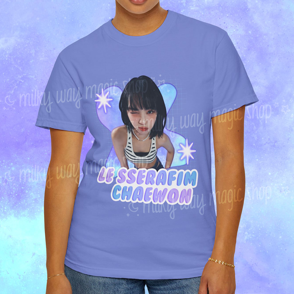 LE SSERAFIM - CHAEWON - Unisex Cotton T-Shirt ★ 4 Colors