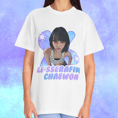 LE SSERAFIM - CHAEWON - Unisex Cotton T-Shirt ★ 4 Colors