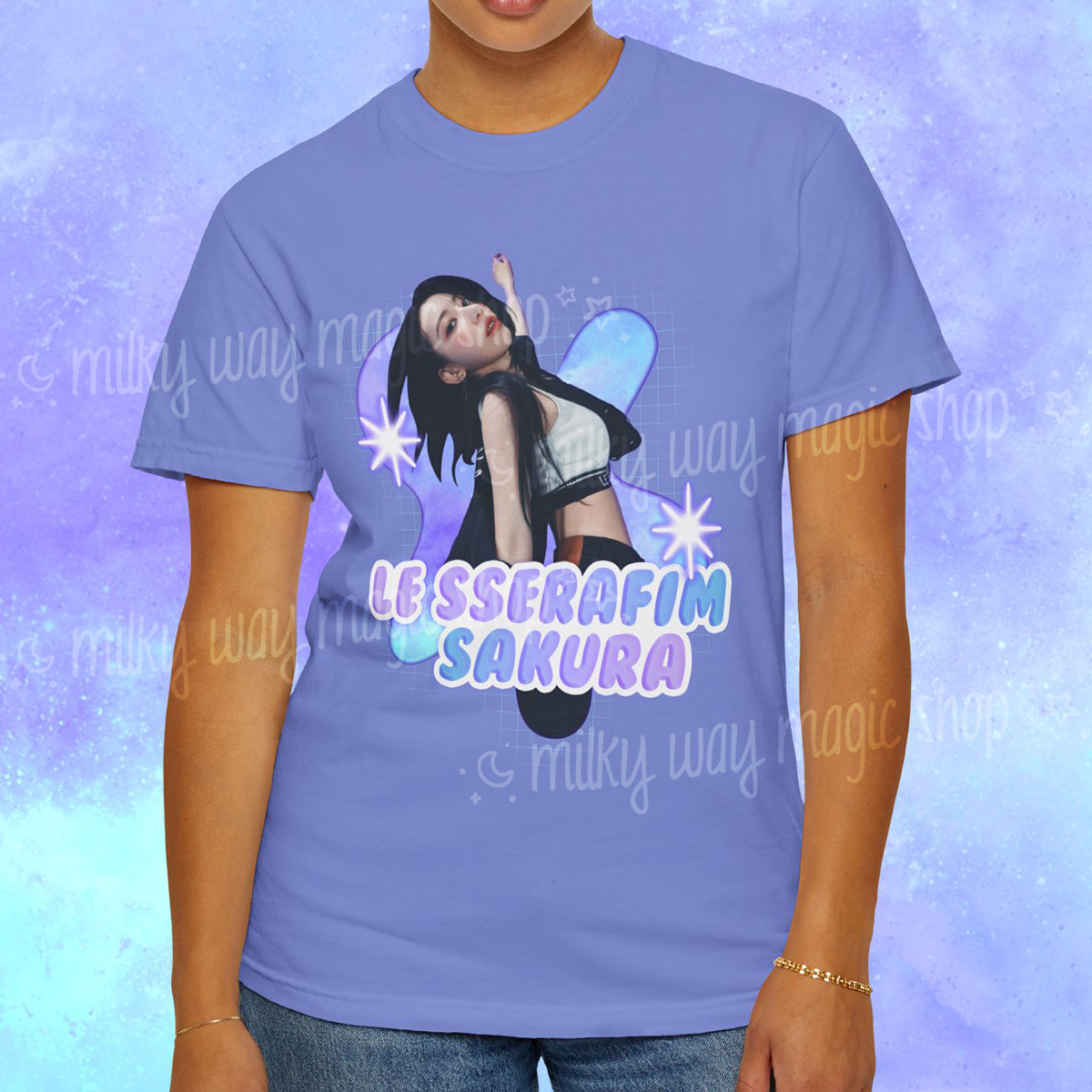 LE SSERAFIM - SAKURA - Unisex Cotton T-Shirt ★ 4 Colors
