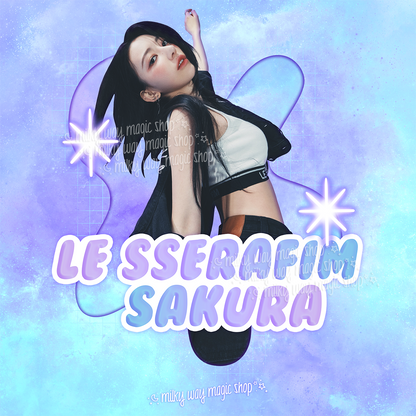 LE SSERAFIM - SAKURA - Unisex Cotton T-Shirt ★ 4 Colors