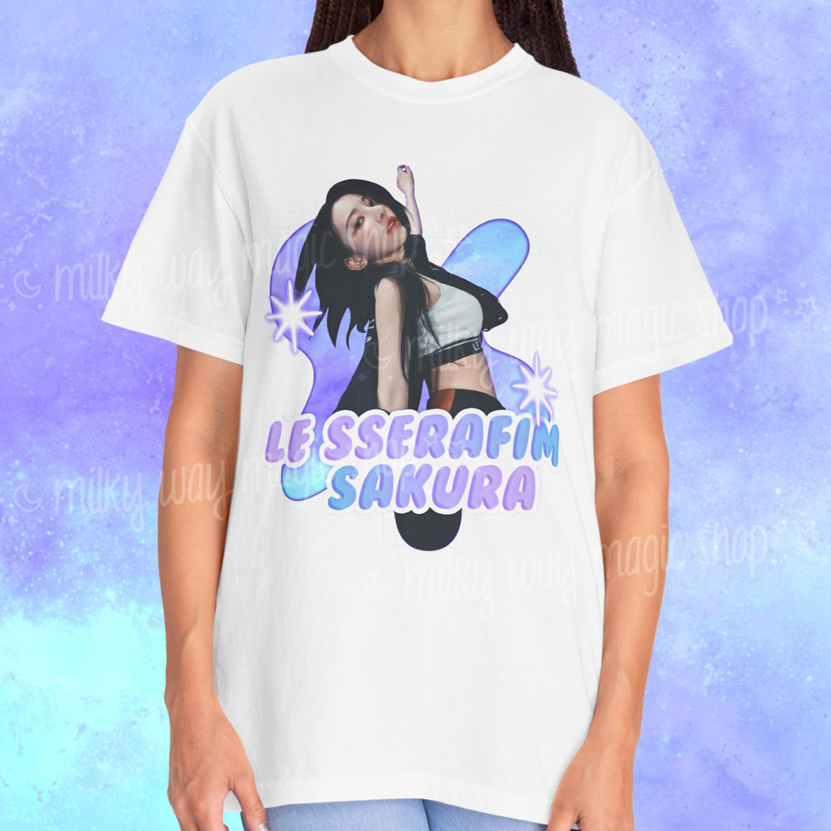 LE SSERAFIM - SAKURA - Unisex Cotton T-Shirt ★ 4 Colors