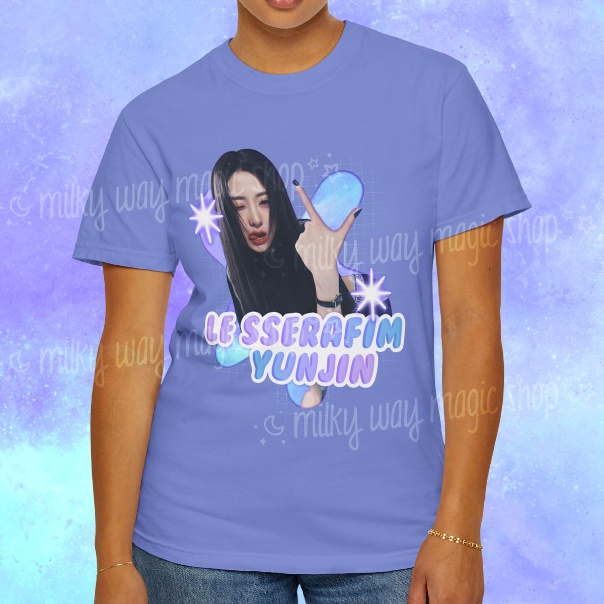 LE SSERAFIM - YUNJIN - Unisex Cotton T-Shirt ★ 4 Colors