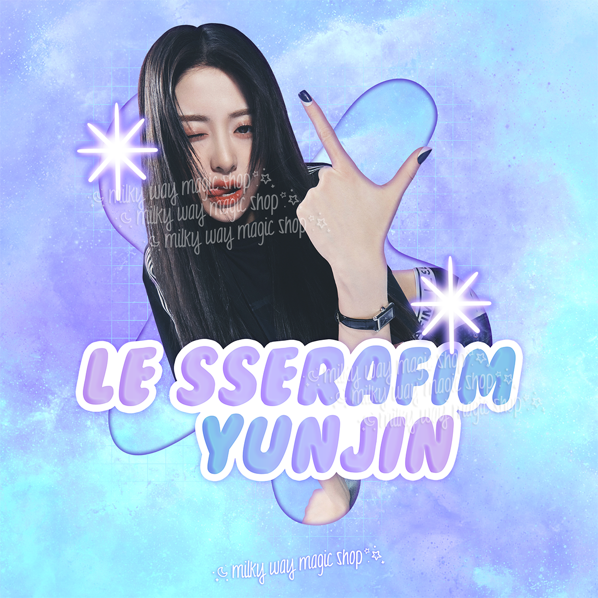 LE SSERAFIM - YUNJIN - Unisex Cotton T-Shirt ★ 4 Colors